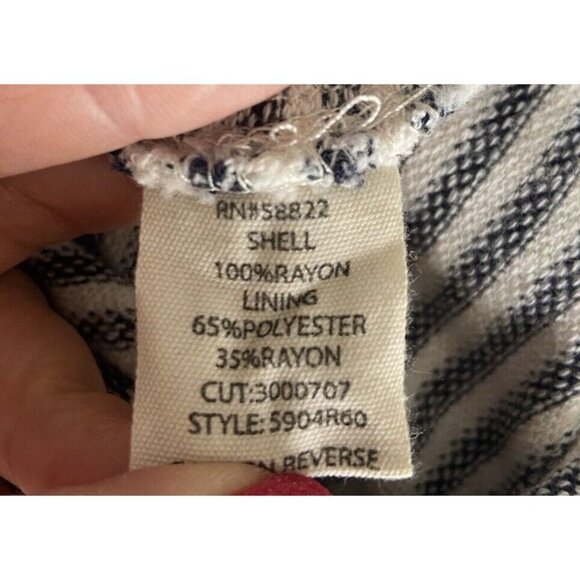 Max Studio Weekend Size Small Striped Short Sleeve Tunic Dress Pockets Fisherman - Picture 12 of 12